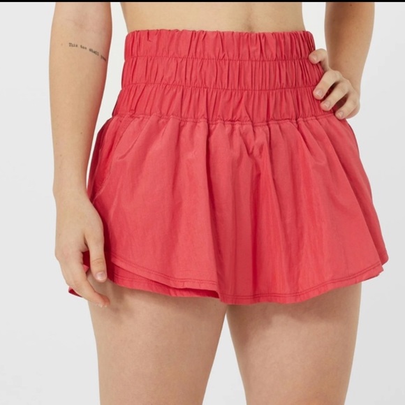 Free People Movement The Way Home Shorts Skort Size XS Red Cayenne - Picture 1 of 2